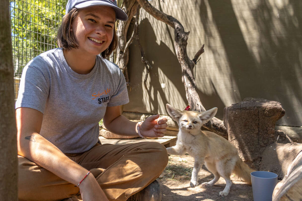 Lindsey and a fennec fox